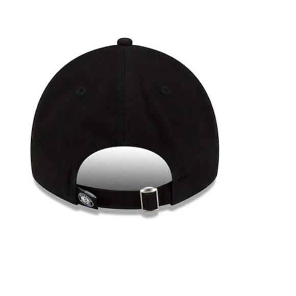 NWT New Era Men's Brooklyn Nets Core Classic 9TWENTY Adjustable Cap Black/White - Picture 6 of 6